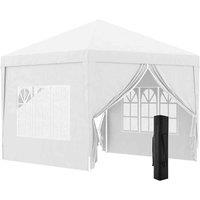 Outsunny 3 X 3 Meters Pop Up Water Resistant Gazebo - White, White