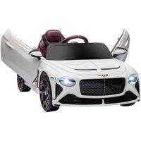 HOMCOM Bentley Bacalar Licensed 12V Kids Electric Ride-on With Remote - White, White