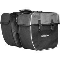 Tectake Bike Bag w/ Reflective Strips 35L, Black