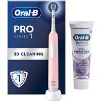 Oral B Oral-b Pro Series 1 Pink Electric Toothbrush Toothpaste , Pink