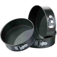 Interiors By Ph Mari 3Pc Non Stick Spring Form Cake Tin Set, Black