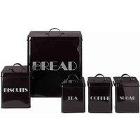 Interiors By Ph Easton 5 Piece Storage Set, Black