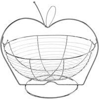 Interiors By Ph Apple Shaped Fruit Basket, Silver