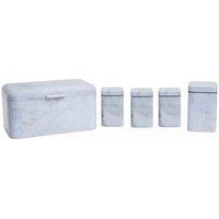 Interiors By Ph White Marble Effect Storage Set, White