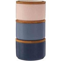Interiors By Ph Fenwick Blue Pink Storage Canisters, Blue