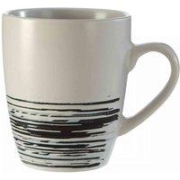 Interiors By Ph Middag Set Of 4 White And Bark Effect Mugs, White