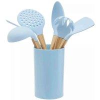 Interiors By Ph 7Pc Pastel Blue Utensil Set, Blue