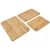 Interiors By Ph Kyoto Set Of Three Chopping Boards With Rings, Brown