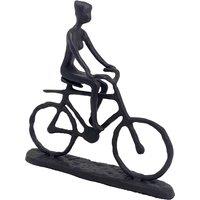 Europa Bicycle Man Elur Iron Figurine 19cm Mocha, Brown