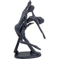 Europa Dancing Couple In Hold Elur Iron Figurine 15cm Mocha, Brown