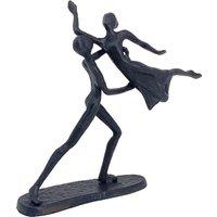 Europa Dancing Couple In Lift Elur Iron Figurine 17cm Mocha, Brown