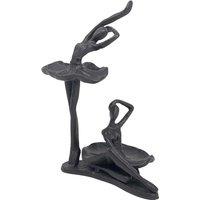 Europa Ballet Pair Elur Iron Figurine 21cm Mocha, Brown
