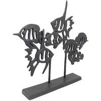 Europa Angel Fish Shoal Elur Iron Ornament 33cm Mocha, Brown