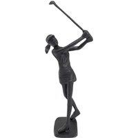 Europa Golfer Lady Elur Iron Figurine 29cm Mocha, Brown
