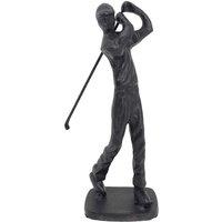 Europa Golfer Man Elur Iron Figurine 22cm Mocha, Brown