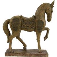 Europa Horse 39cm Carved, Brown
