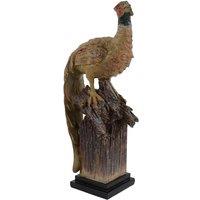 Europa Pheasant 37cm Carved, Brown