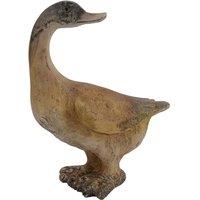 Europa Goose 30cm Carved, Brown