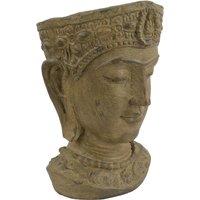 Europa Head Planter 30cm Stone Effect, Grey