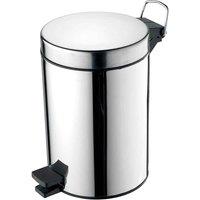 Ideal Standard Iom Pedal Waste Bin 3 Litre Stainless Steel, Silver