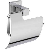 Ideal Standard Iom Square Toilet Roll Holder With Cover, Silver