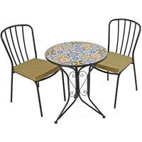 Summer Terrace CUBA BISTRO 60cm Set - 2 x MILAN Chair, Multi