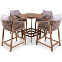 Royalcraft Roma Bar set 100cm High Table with 4 Roma Bar Armchairs