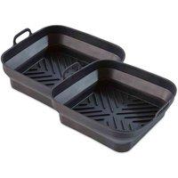 Tower 2X Square Foldable Trays, Black