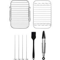 Tower 8 Piece Air Fryer Accessories Set, Silver