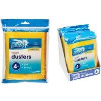 Duzzit Large Dusters 4Pk, Yellow