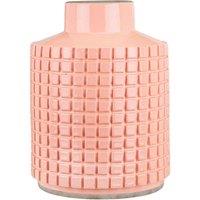 Pacific Malone Textured Apricot Square Design Stoneware Vase