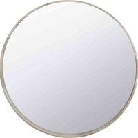 Pacific Grey Oak Wood Large Round Mirror, Grey