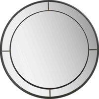 Pacific Antique Bronze Metal Round Wall Mirror, Brown