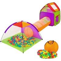 Tectake Large Play Tent w/ Tunnel plus 200 Balls For Kids, Multi