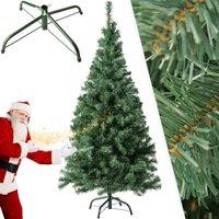 Tectake Lifelike Christmas Tree w/ Metal Stand 6Ft Green 533 Tips, Green