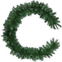 Tectake Realistic Christmas Garland w/ Frosted Tips (2.7M), Green