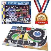 Maisto Fresh Metal Emergency Force Playset Inc Playmat, Multi