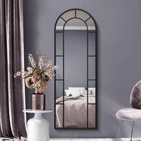 Mirroroutlet Arcus - Black Framed Arched Full Length Leaner Wall Mirror 67inch X 24inch 170cm X 60cm , Black