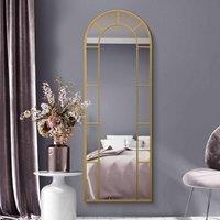 Mirroroutlet Arcus - Gold Framed Arched Full Length Leaner Wall Mirror 67inch X 24inch 170cm X 60cm , Gold
