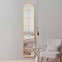 Mirroroutlet Arcus - Gold Framed Arched Full Length Leaner Wall Mirror 75inch X 16inch 190cm X 40cm , Gold