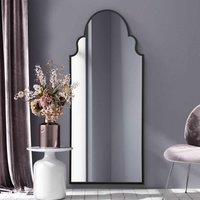 Mirroroutlet Arcus - Black Framed Arched Full Length Leaner Wall Mirror 79inch X 33inch 200cm X 85cm , Black