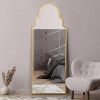 Mirroroutlet Arcus - Gold Framed Arched Full Length Leaner Wall Mirror 71inch X 28 180cm X 70cm , Gold