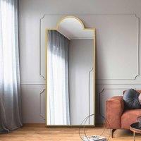 Mirroroutlet Fenestra - Gold Contemporary Wall And Full Length Leaner Mirror 67inch X 29inch 170 X 75cm , Gold