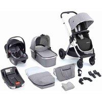 Babymore Memore V2 Travel System Coco With Base - Silver, Silver