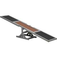 PawHut Wooden Pet Seesaw with Anti-Slip Surface, Grey