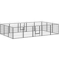 PawHut 16 Panels Heavy Duty Puppy Play Pen 80Hcm, Grey