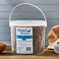 Happy Beaks Meal Worms (Tub) 500g, Multi