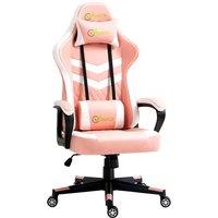 Vinsetto Racing Gaming Chair W Lumbar Support Pink, Pink