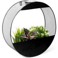 Streetwize Circular Solar Wall Planter, Black