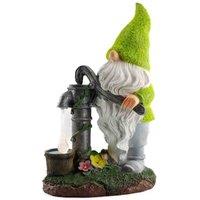 Streetwize Gnome Ornament With Water Pump & Solar LED